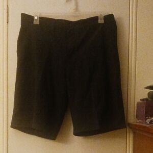 Men's Classic Black Flat Front Shorts